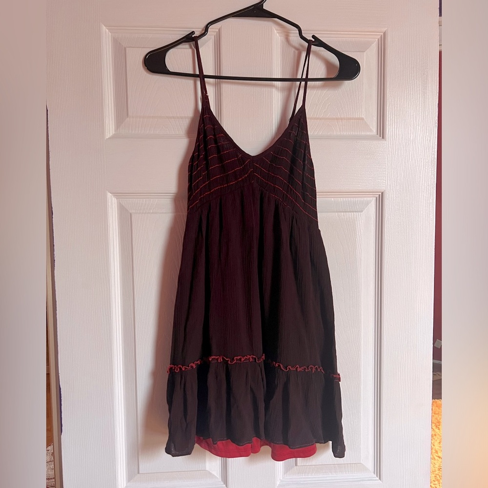Flowy maroon sundress
